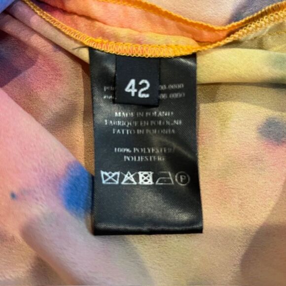 Rokh Women's Orange Tie Dye Open Side Spaghetti Strap Top Size 10 (FR42) - Picture 8 of 12